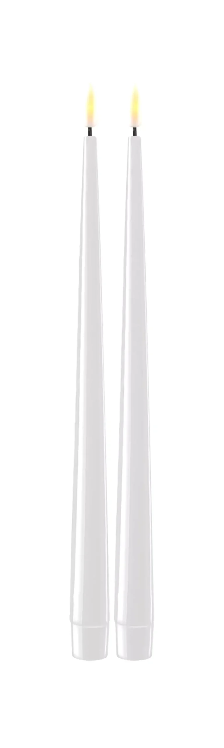 Deluxe Kronelys Hvit 28cm 2pk