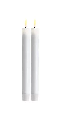 Deluxe Kronelys Hvit 24cm 2pk