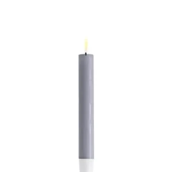 Deluxe Kronelys Støvblå 15cm 2pk
