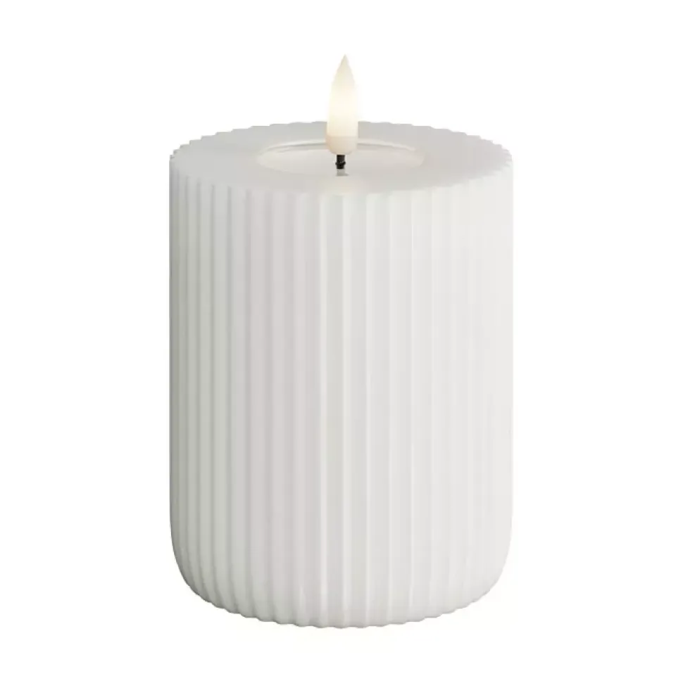 Deluxe Rillelys Hvit D8 H10