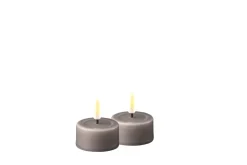 Deluxe Telys Grå 2pk
