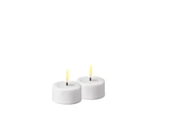 Deluxe Telys Hvit 2pk