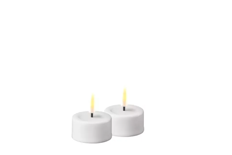 Deluxe Telys Hvit 2pk