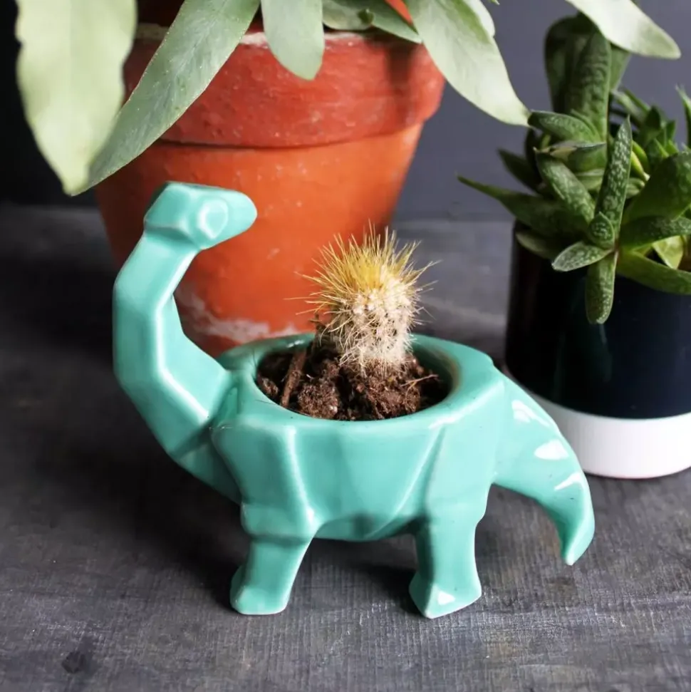 Dinosaur Eggeglass Grønn Keramikk
