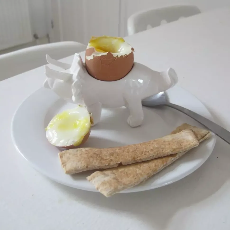Dinosaur Eggeglass Keramikk Hvit