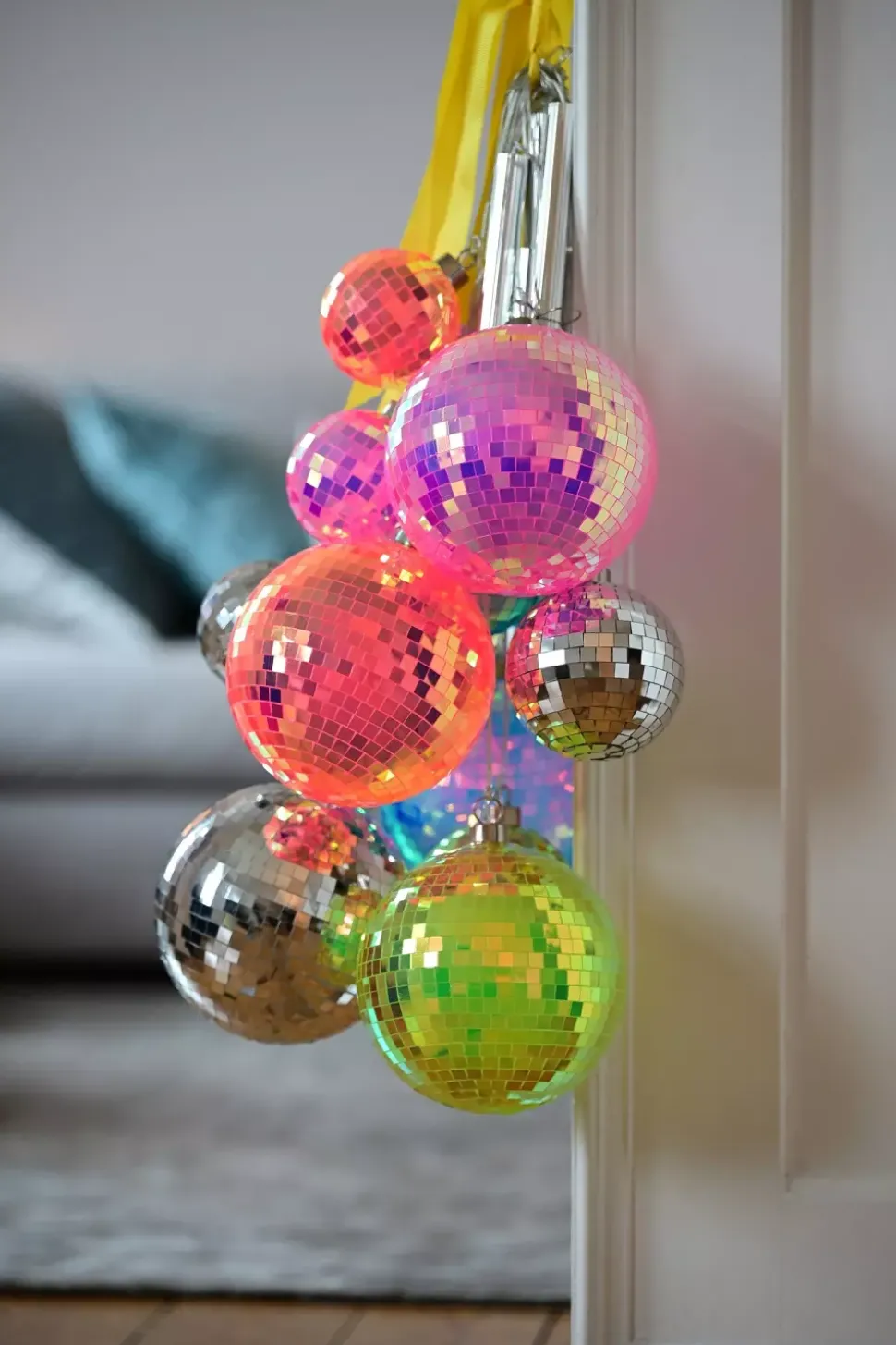 Disco Ledkule Neonrosa D8cm