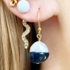 Donut Ørering 1 stk Forgyldt