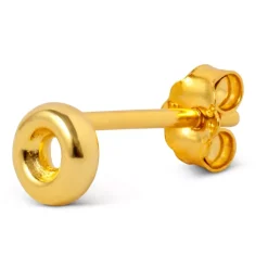 Donut Ørering 1 stk Forgyldt