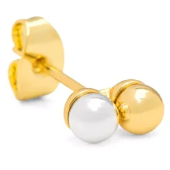 Double Color Ball Gold/Silver Øredobb 1 stk.