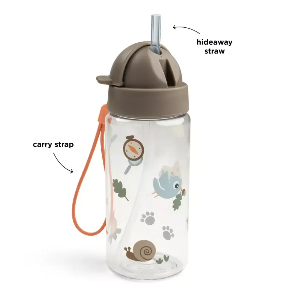 Drikkeflaske Med Sugerør Tiny Trails Sand 350 Ml
