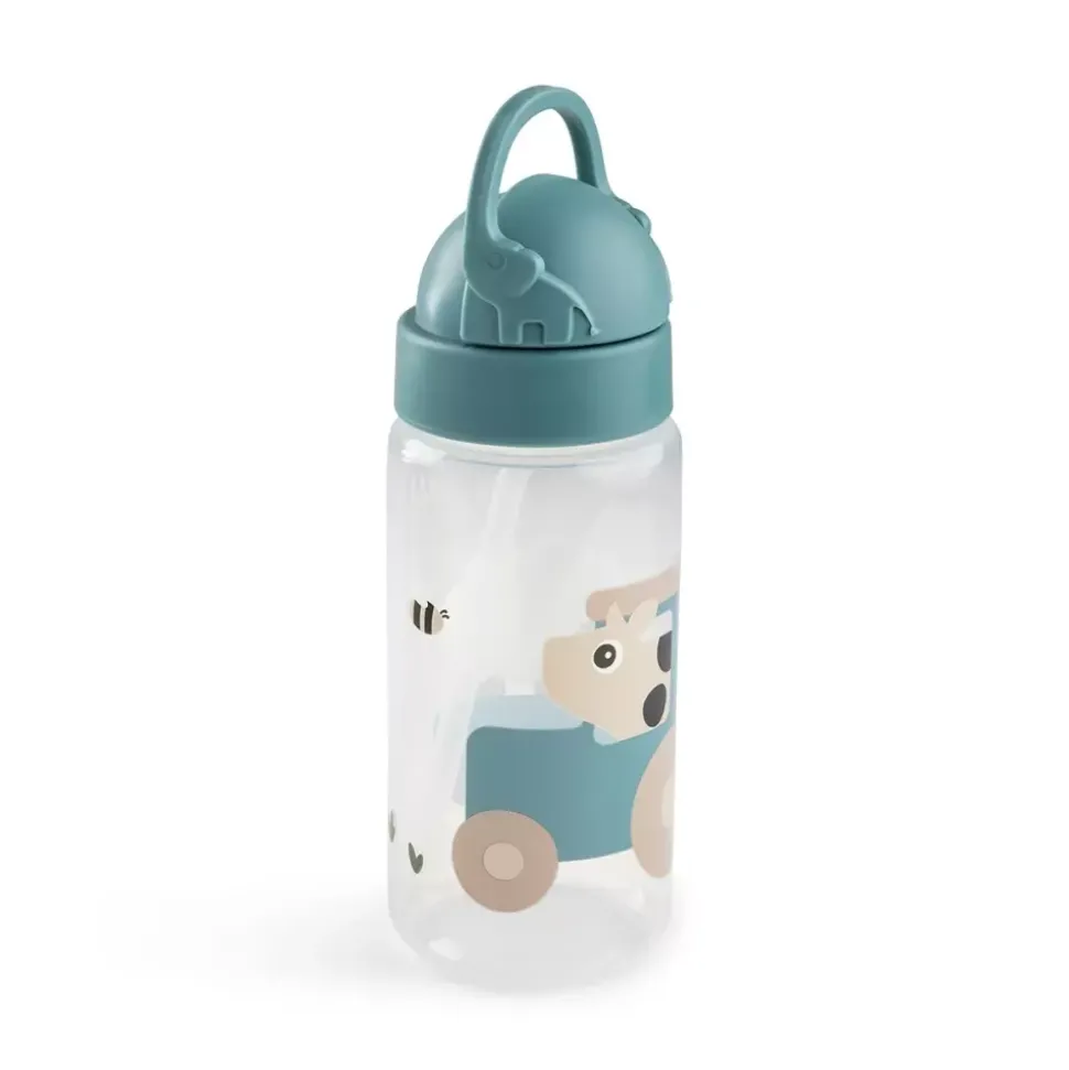 Drikkeflaske Med Sugerør Tiny Farm Blå 350 Ml