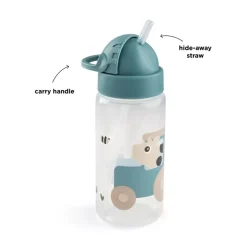 Drikkeflaske Med Sugerør Tiny Farm Blå 350 Ml