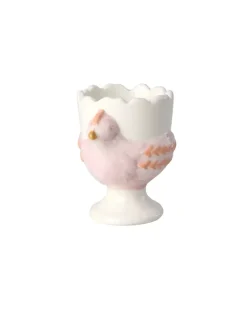 Eggeglass i Keramikk Høneform - Rosa