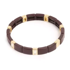 Emaljert Armbånd, Burgundy