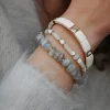 Emaljert Armbånd, Cream