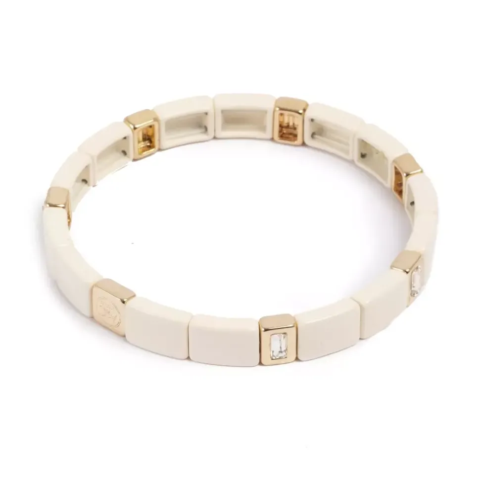 Emaljert Armbånd, Cream