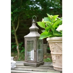 Farley Lanterne antikkgrønn metal 15,5x15,5 H47