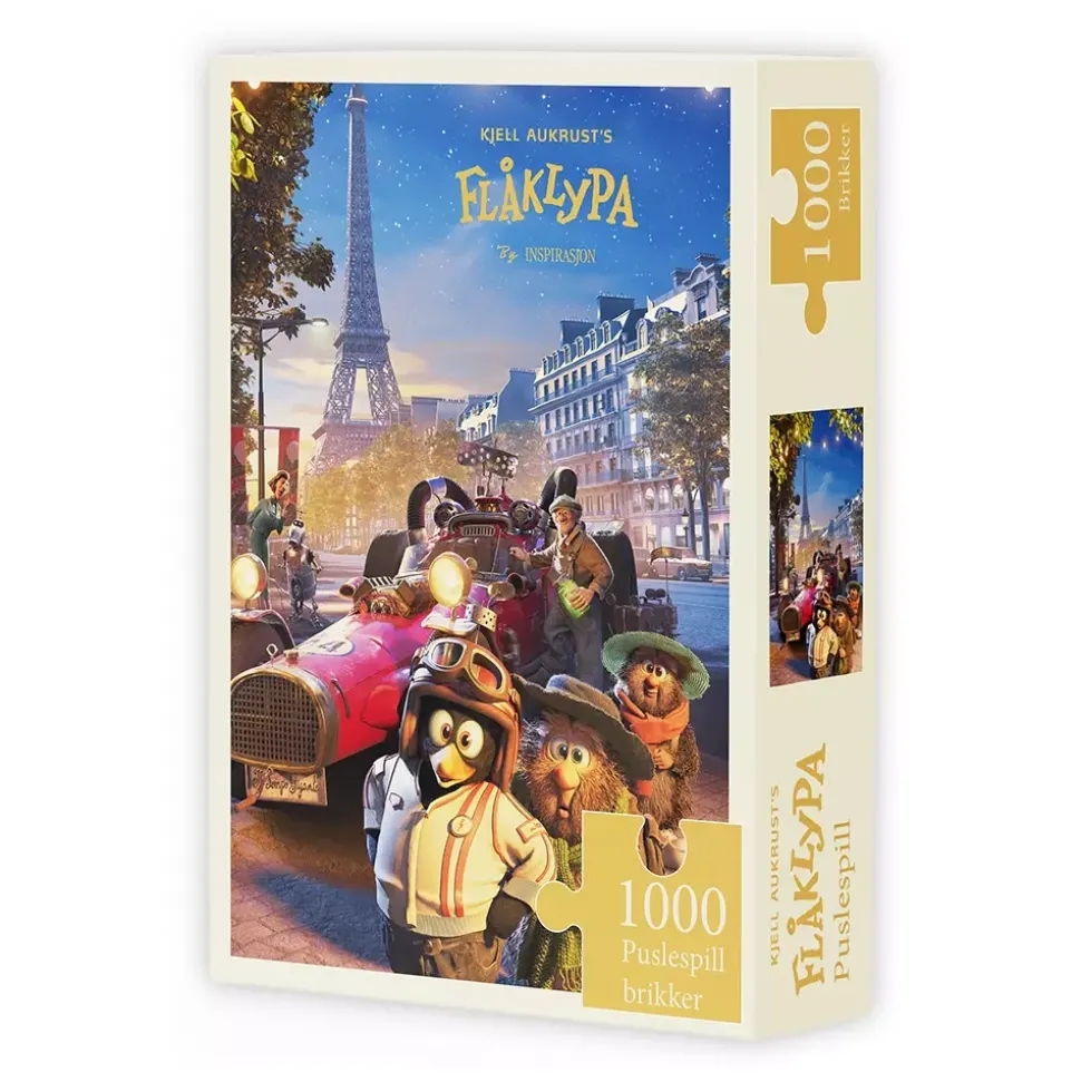 Flåklypa Puslespill 1000 - Fra Paris Til Pyramidene