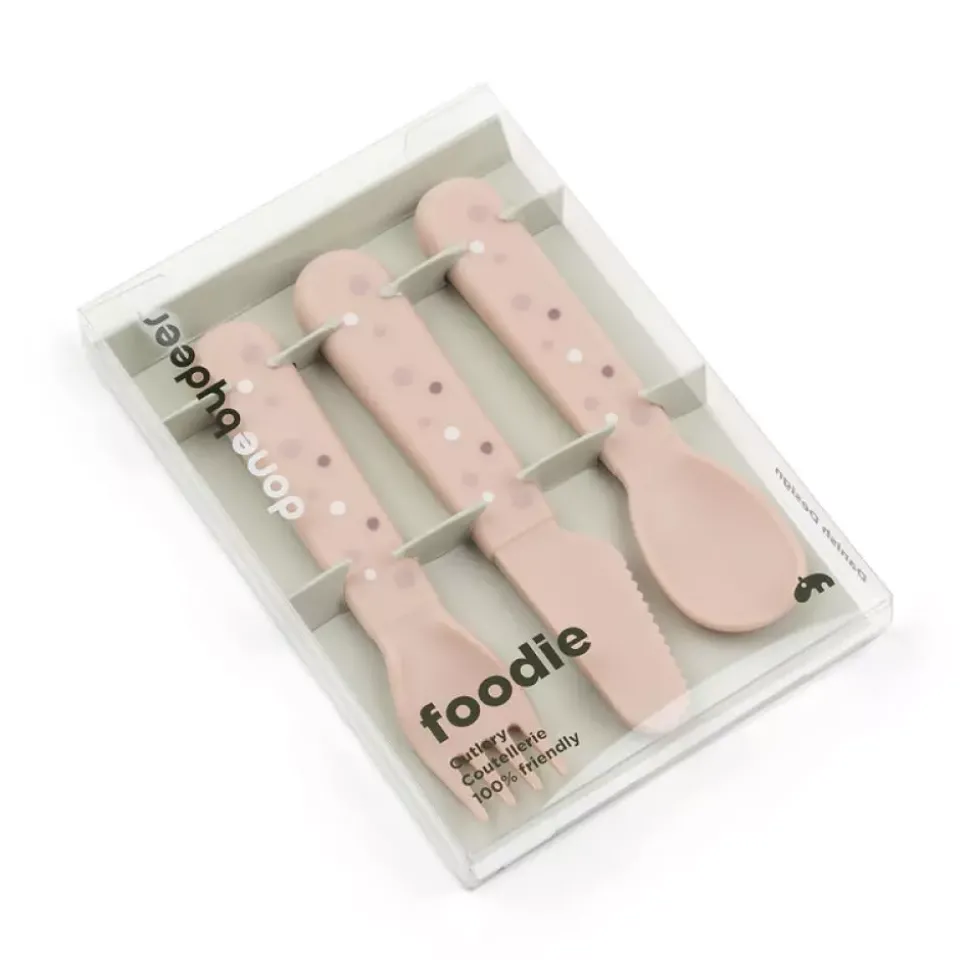 Foodie Bestikksett Happy Dots Pudder