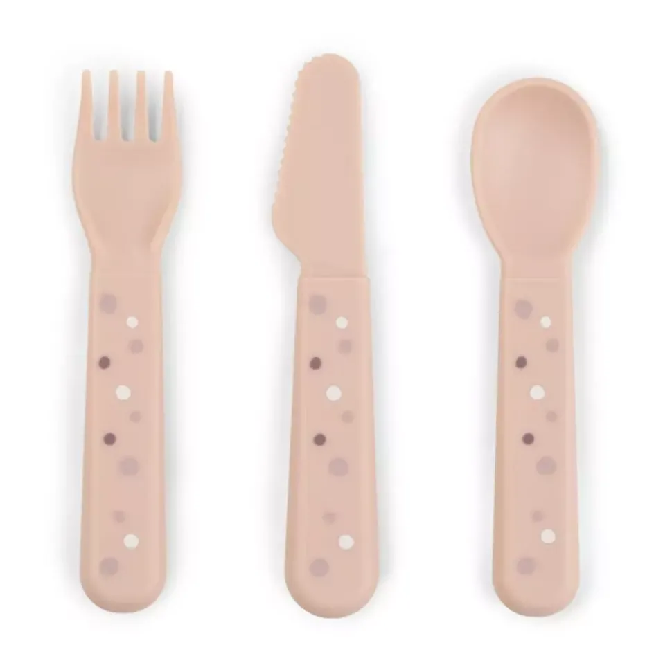 Foodie Bestikksett Happy Dots Pudder