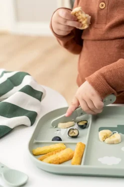 Foodie Romdelt Tallerken - Croco Grønn