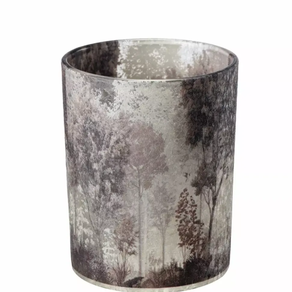 FOREST Lyslykt D10 H12,5cm Grå/Brun