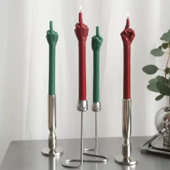 Gesture Taper Candle "F*CK YOU" Grønt