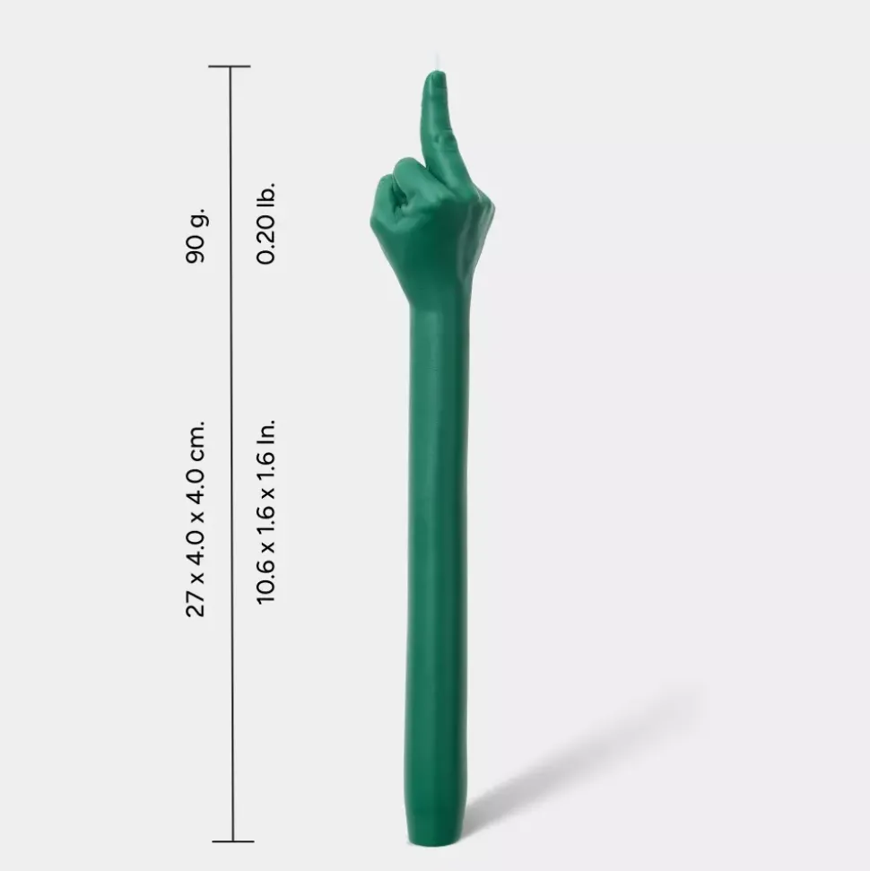 Gesture Taper Candle "F*CK YOU" Grønt