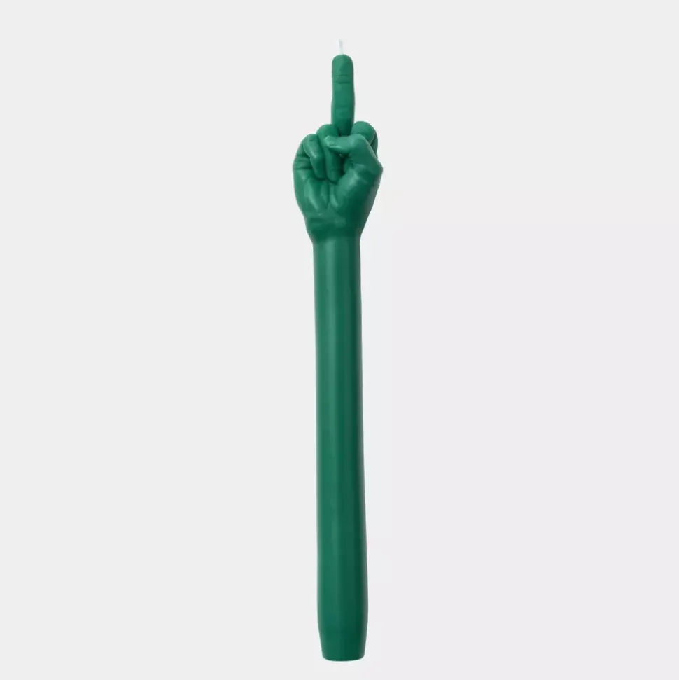 Gesture Taper Candle "F*CK YOU" Grønt