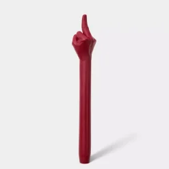 Gesture Taper Candle "F*CK YOU" Rødt