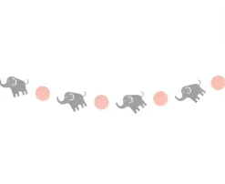Girlander Papir Elefant 2m Rosa