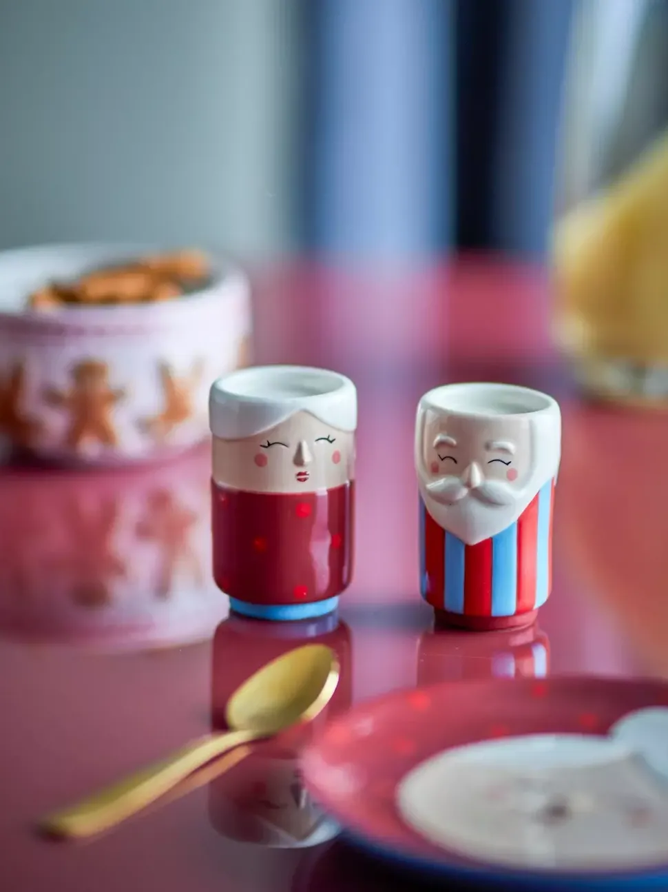 Granny Salt Og Peppersett Rød Keramikk