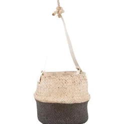 Hengende Blomsterkurv Sort/Beige D24