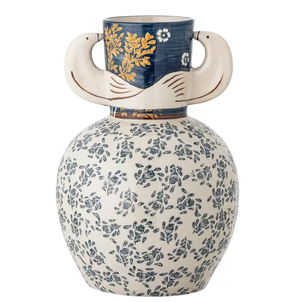 Hezha Vase, Blå, Keramikk