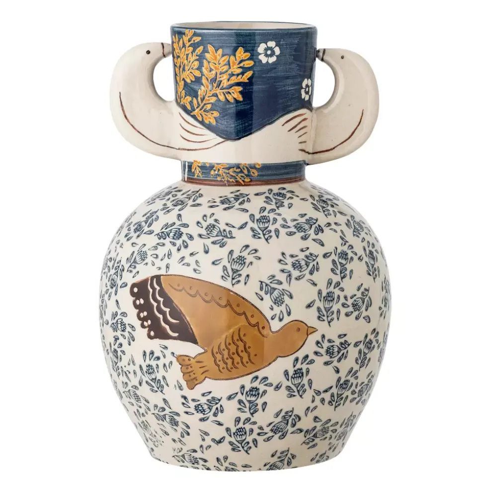 Hezha Vase, Blå, Keramikk
