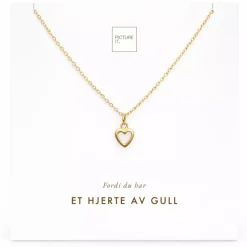 HJERTE AV GULL Halskjede