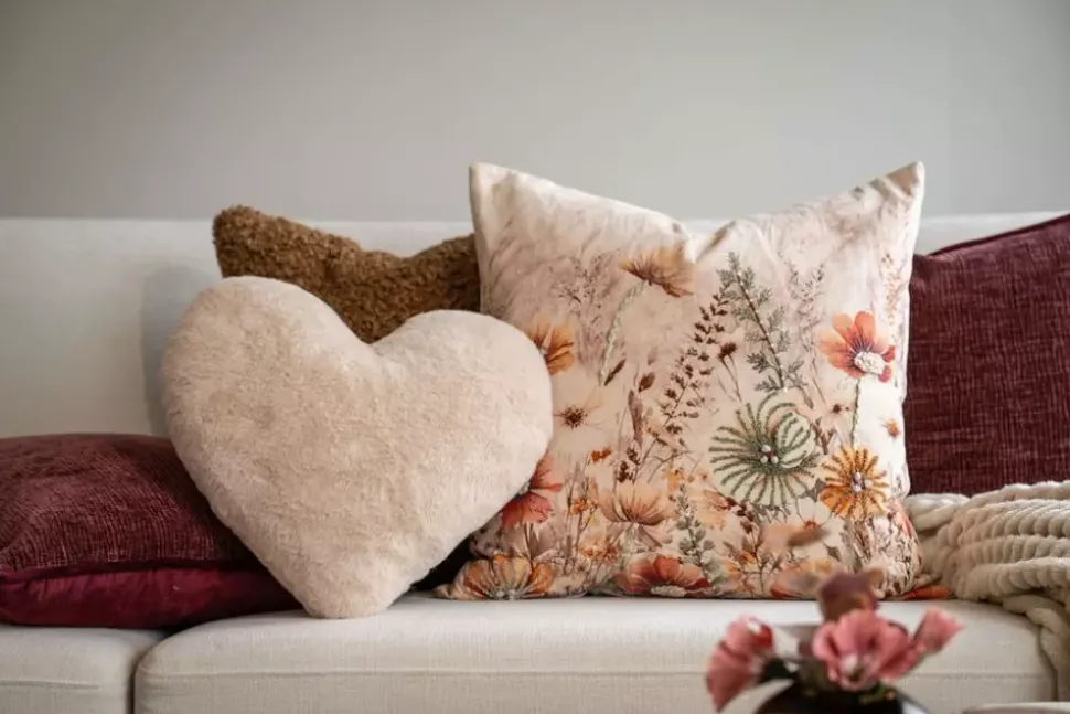 Hjerte Pute Beige