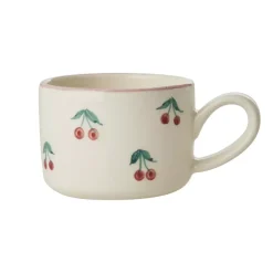 Håndmalt Cappuccinokopp Kirsebær