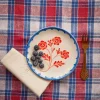Håndmalt Kakeasjett Vintage Blomster
