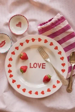 Håndmalt Middagstallerken LOVE