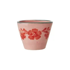 Håndmalt Oval Espressokopp Blomster
