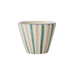 Håndmalt Oval Espressokopp Striper