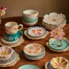Håndmalt Oval Kopp Vintage Blomster