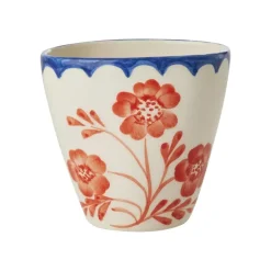 Håndmalt Oval Kopp Vintage Blomster