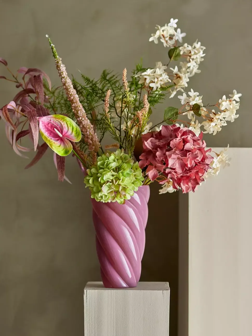 Hortensia Stilk Hvit H36