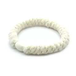 Hårstrikk Chenille Creme
