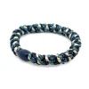 Hårstrikk Glitter Navy/blå/sand