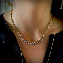 Ice Ballchain Smykke Gull