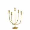 Imelia Lysestake 5-Armet 16x16x24,5 cm Lys Gull