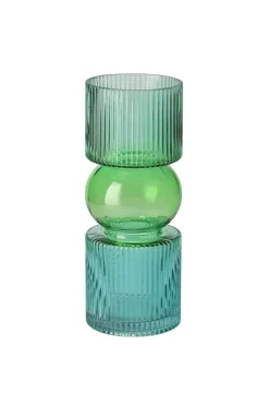 Jaquard Vase Grønn/Blå